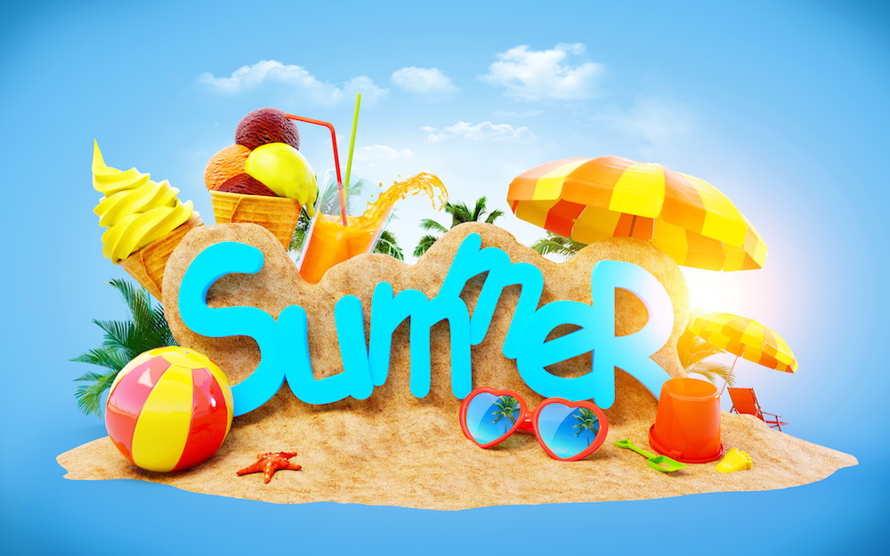 Bright, unusual and colorful summer background